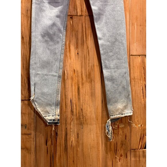 LAMBERT / Levis Up-Cycled Distressed Re-Purposed Lambert Womens Jeans 26 Blue De - Picture 9 of 12